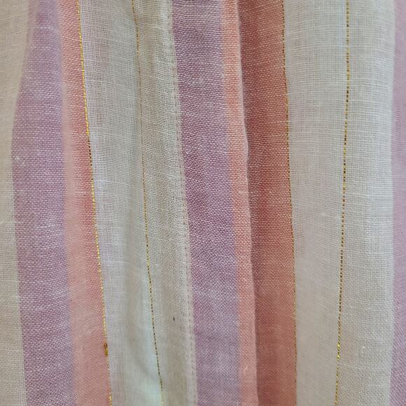 Rails Alyssa Dusk Stripe Linen Button Down Blouse M – Gold Thread Detail - Picture 11 of 16